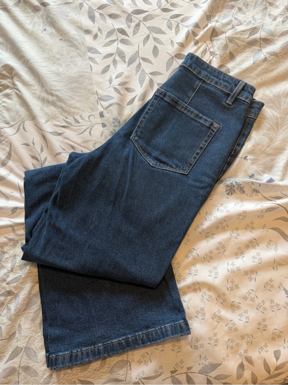 Melanie Lyne High-Rise Wide Leg Women's Jeans in Dark Blue